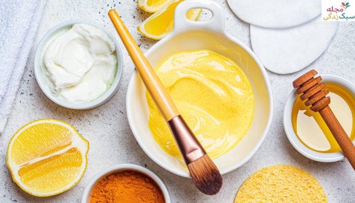 ماسک زردچوبه و ماست برای افزایش درخشندگی پوست